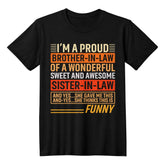 Funny Brother-in-Law T-Shirt Gift, Proud Brother-in-Law of an Awesome Sister-in-Law Graphic Tee